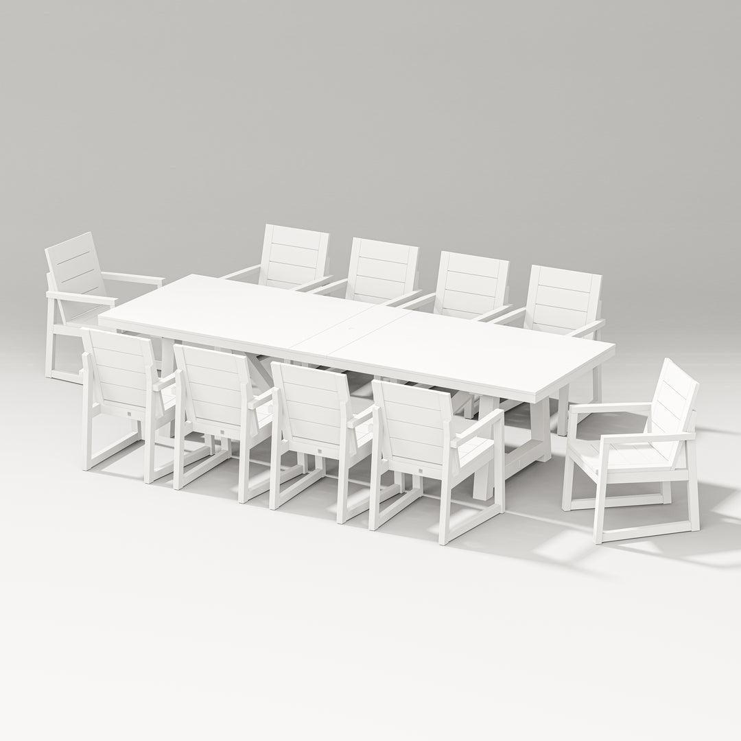 PW Designer Series Elevate 11-Piece A-Frame Table Dining Set