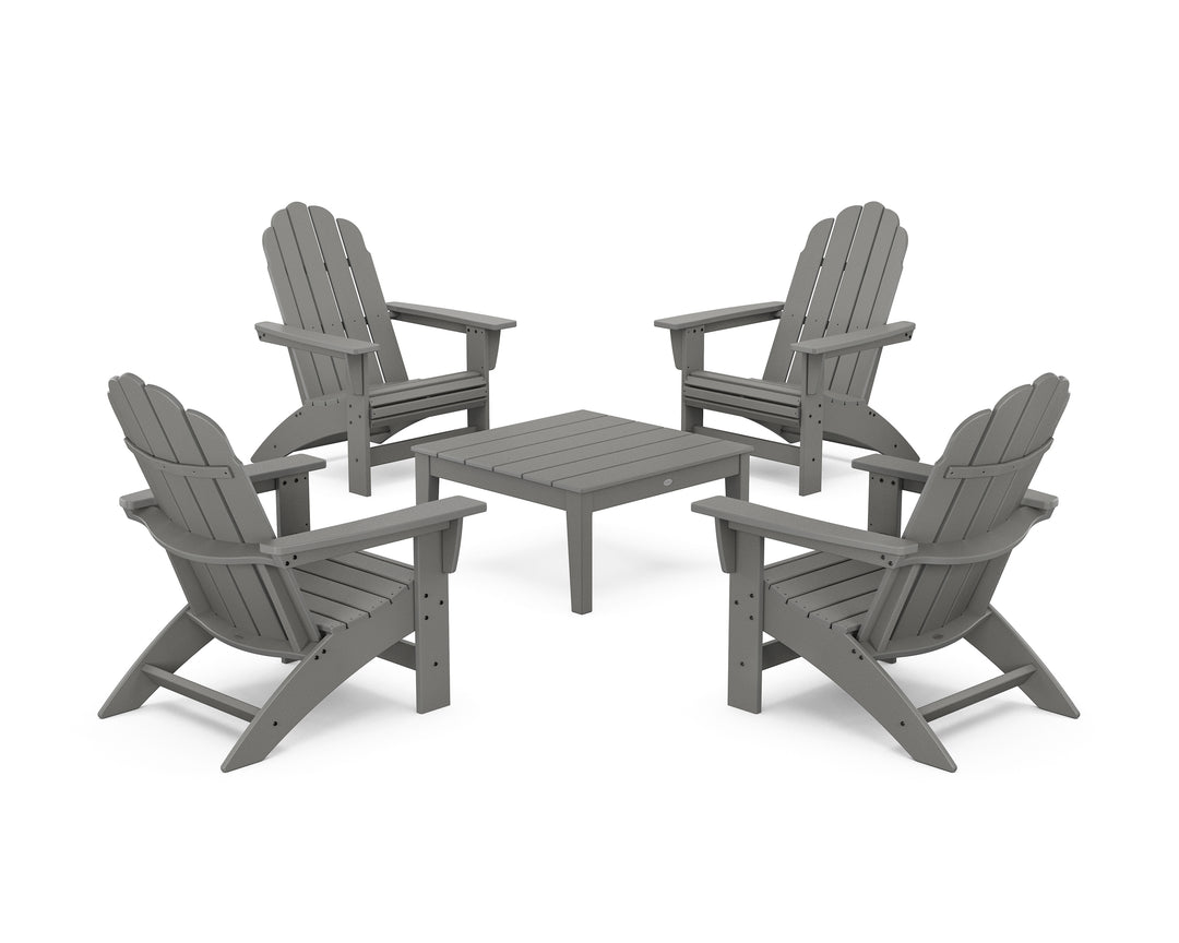 POLYWOOD® 5-Piece Vineyard Grand Adirondack Chair Conversation Group