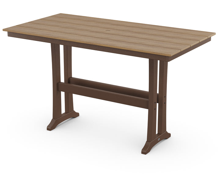 POLYWOOD® Farmhouse Trestle 37" x 72" Bar Table