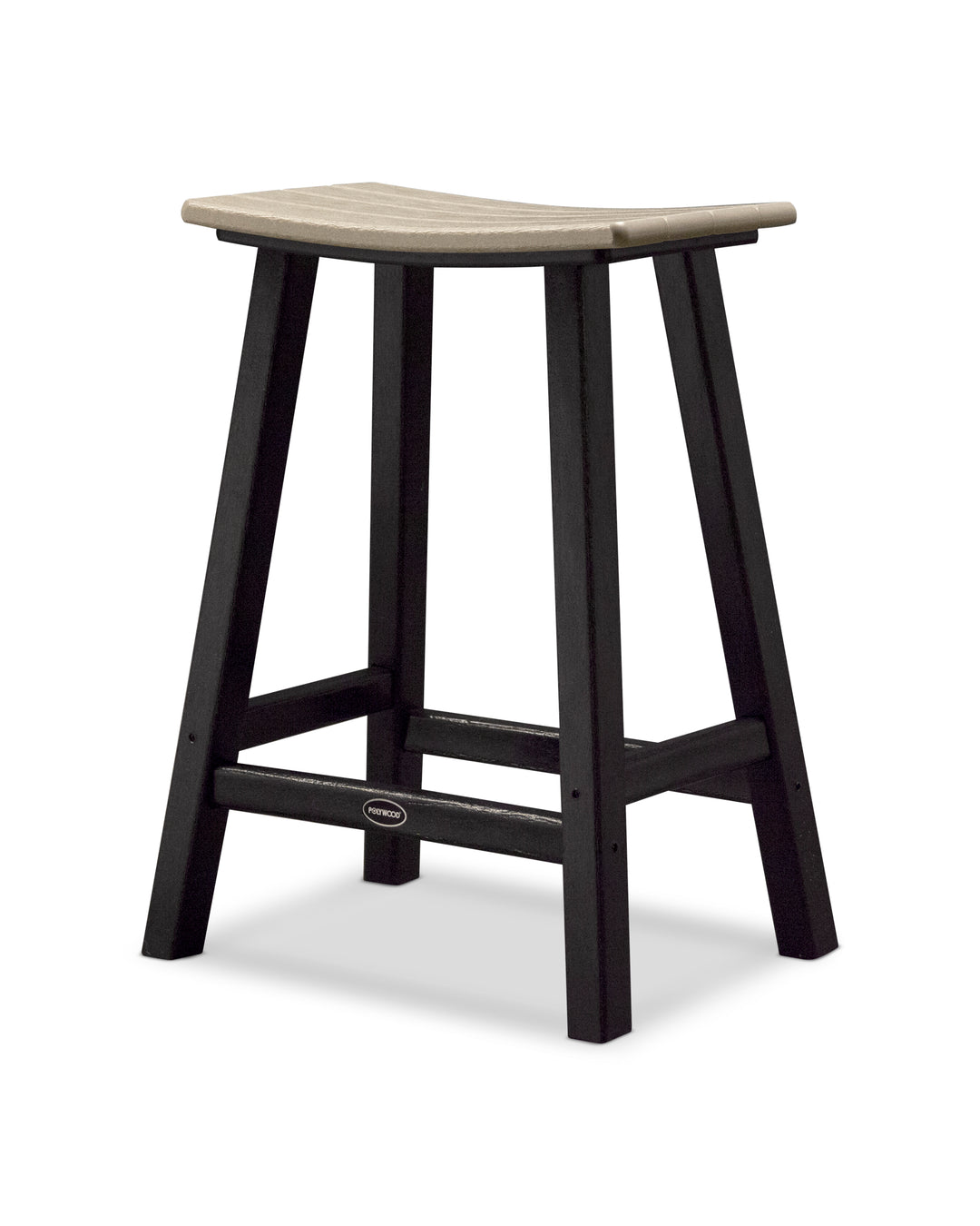 POLYWOOD® Contempo 24" Saddle Counter Stool