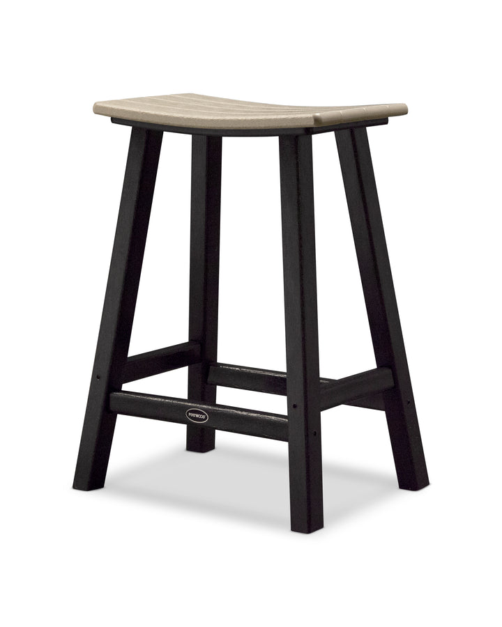 POLYWOOD® Contempo 24" Saddle Counter Stool