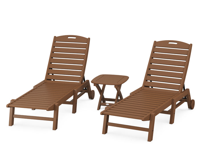 POLYWOOD® Nautical 3-Piece Chaise Set
