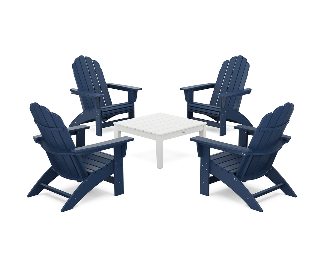 POLYWOOD® 5-Piece Vineyard Grand Adirondack Chair Conversation Group