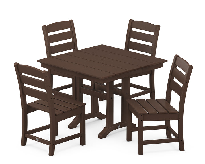 POLYWOOD® Lakeside 5-Piece Farmhouse Trestle Side Chair Dining Set