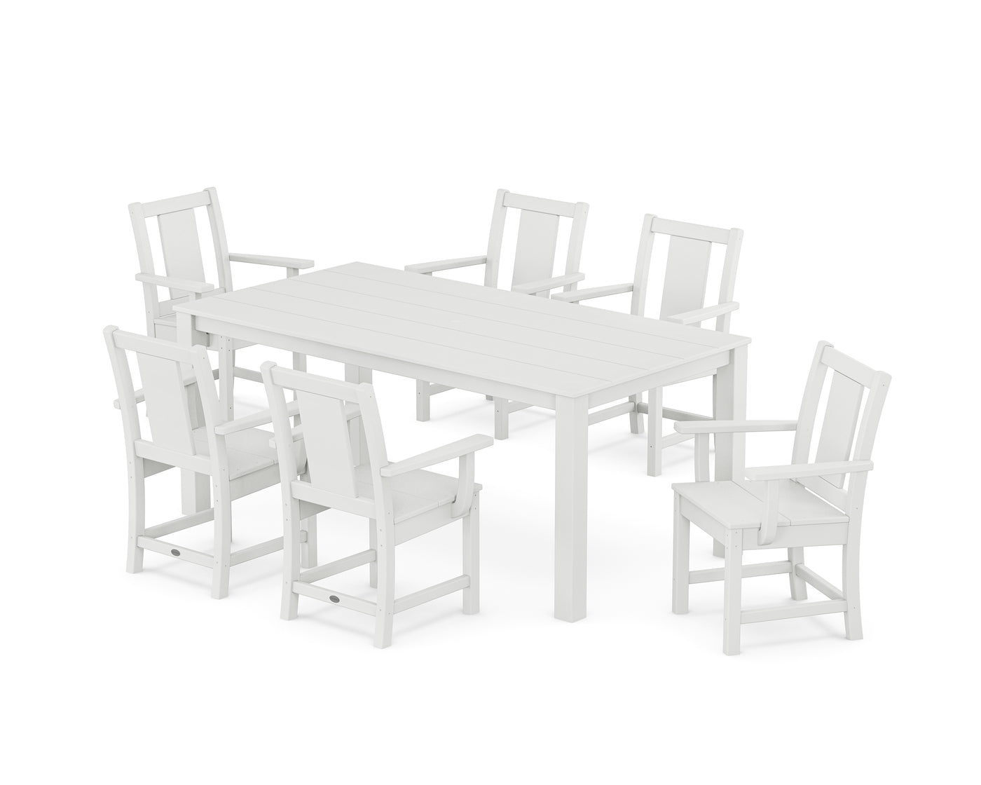 Prairie Arm Chair 7-Piece Parsons Dining Set