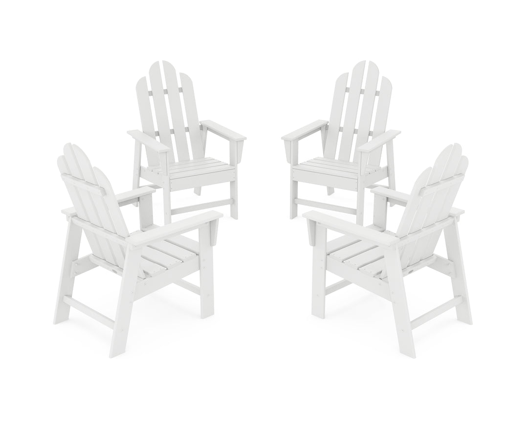 POLYWOOD® Long Island 4-Piece Upright Adirondack Conversation Set