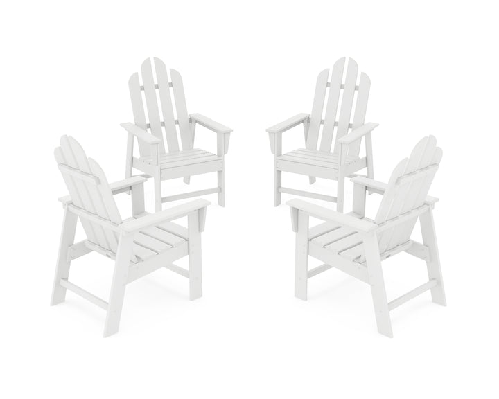 POLYWOOD® Long Island 4-Piece Upright Adirondack Conversation Set