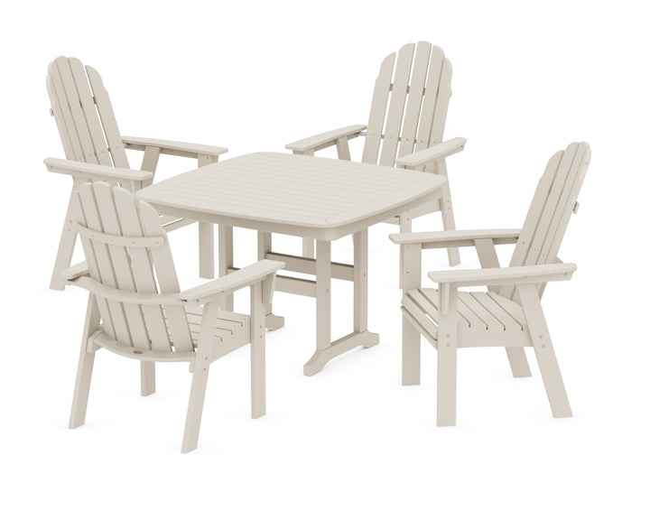 POLYWOOD® Vineyard Curveback Adirondack 5-Piece Dining Set