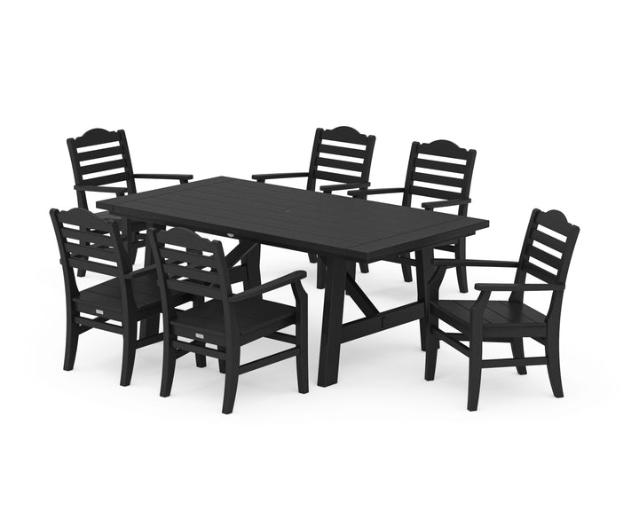 POLYWOOD® Savannah Arm Chair 7-Piece Rustic Farmhouse Dining Set