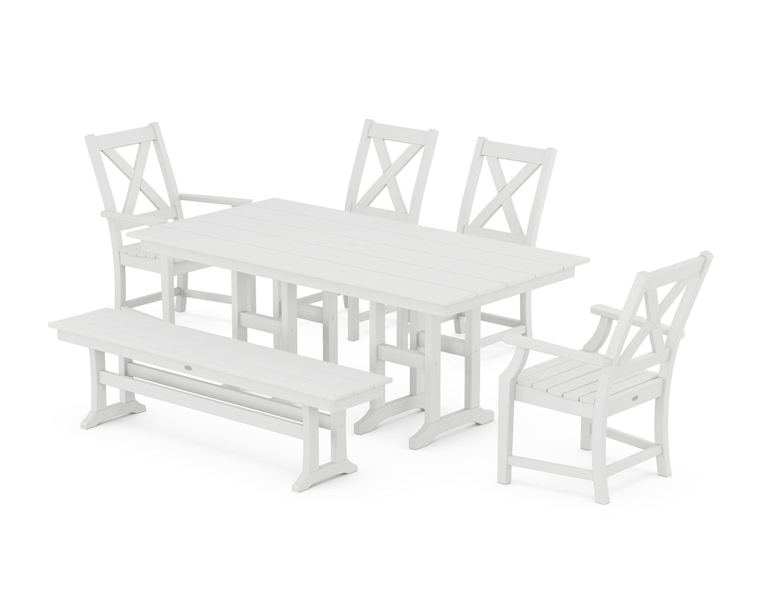 POLYWOOD® Braxton 6-Piece Farmhouse Dining Set