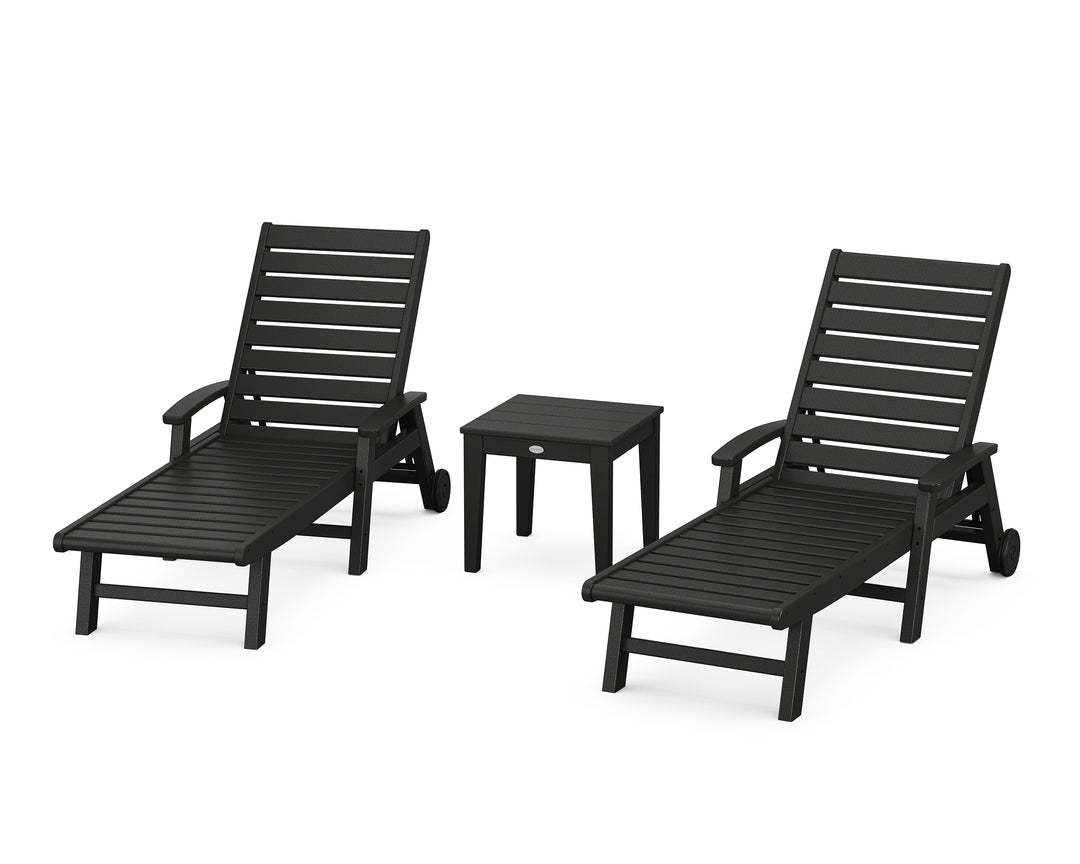 POLYWOOD® Signature Chaise 3-Piece Set with Wheels
