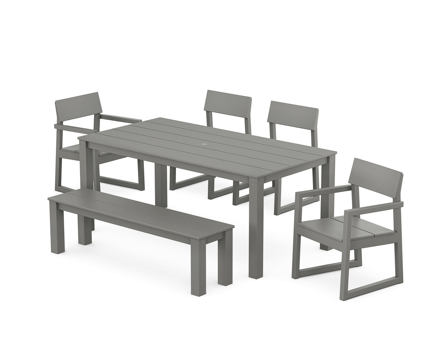 EDGE 6-Piece Parsons Dining Set with Bench