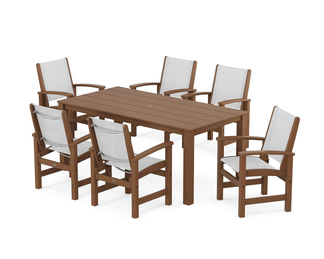POLYWOOD® Coastal 7-Piece Parsons Dining Set