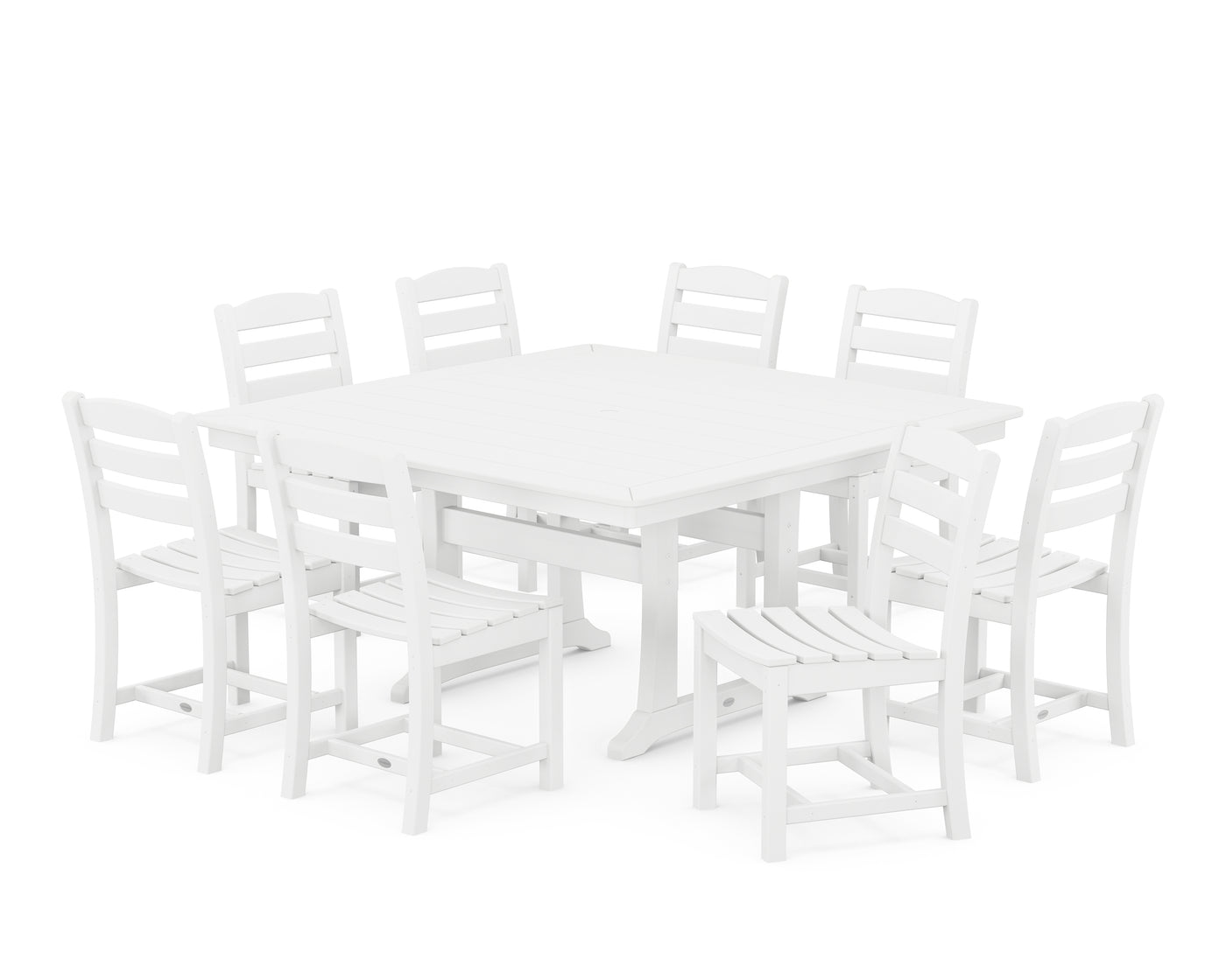 La Casa CafŽ 9-Piece Nautical Trestle Dining Set