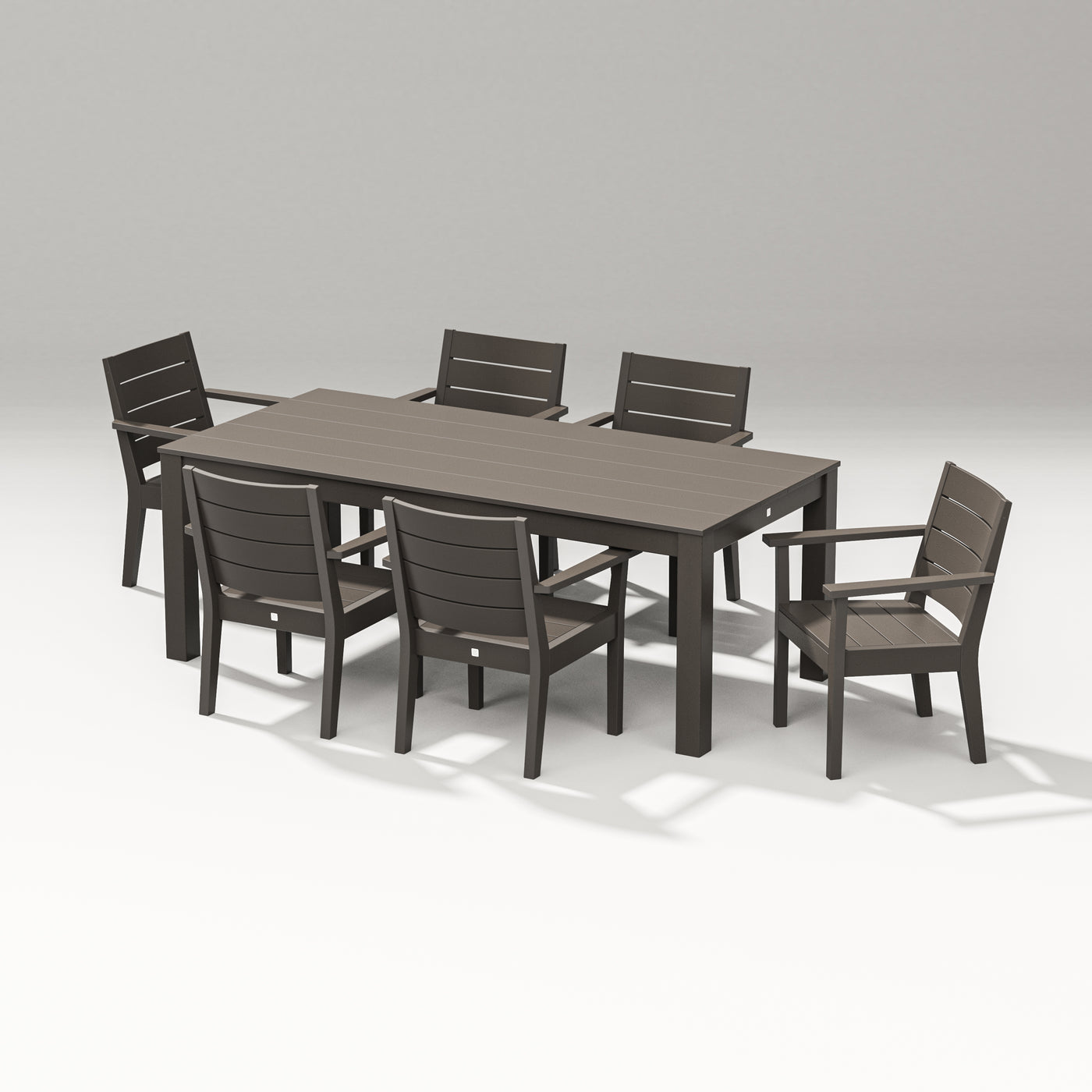 Latitude 7-Piece Arm Chair Dining Set - Parsons 84"