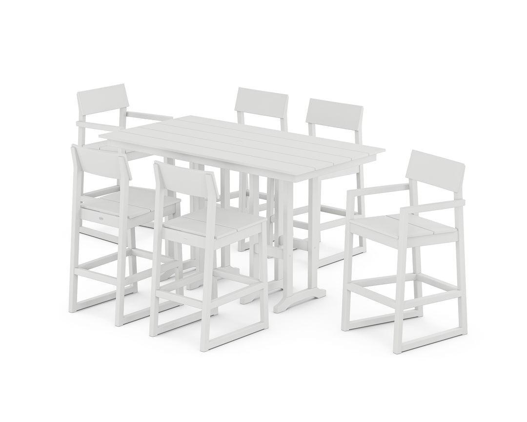 POLYWOOD® EDGE 7-Piece Farmhouse Bar Set