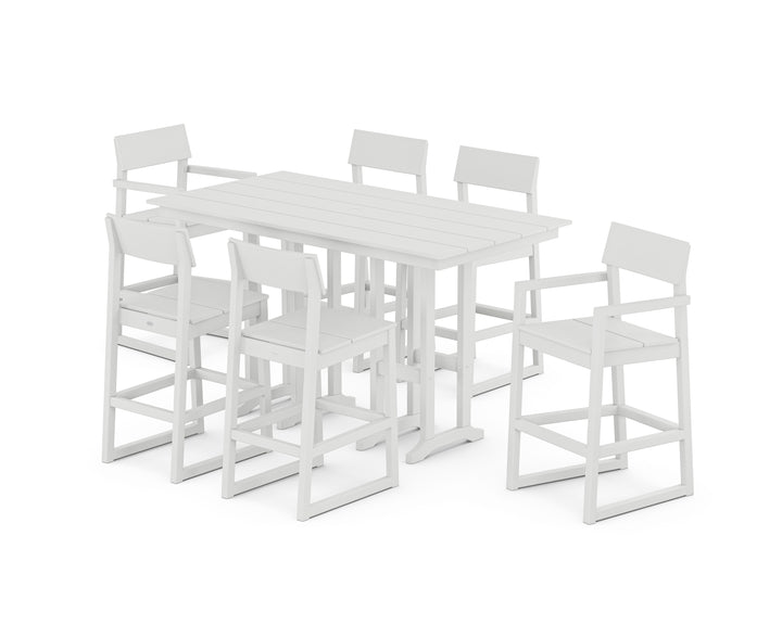 POLYWOOD® EDGE 7-Piece Farmhouse Bar Set