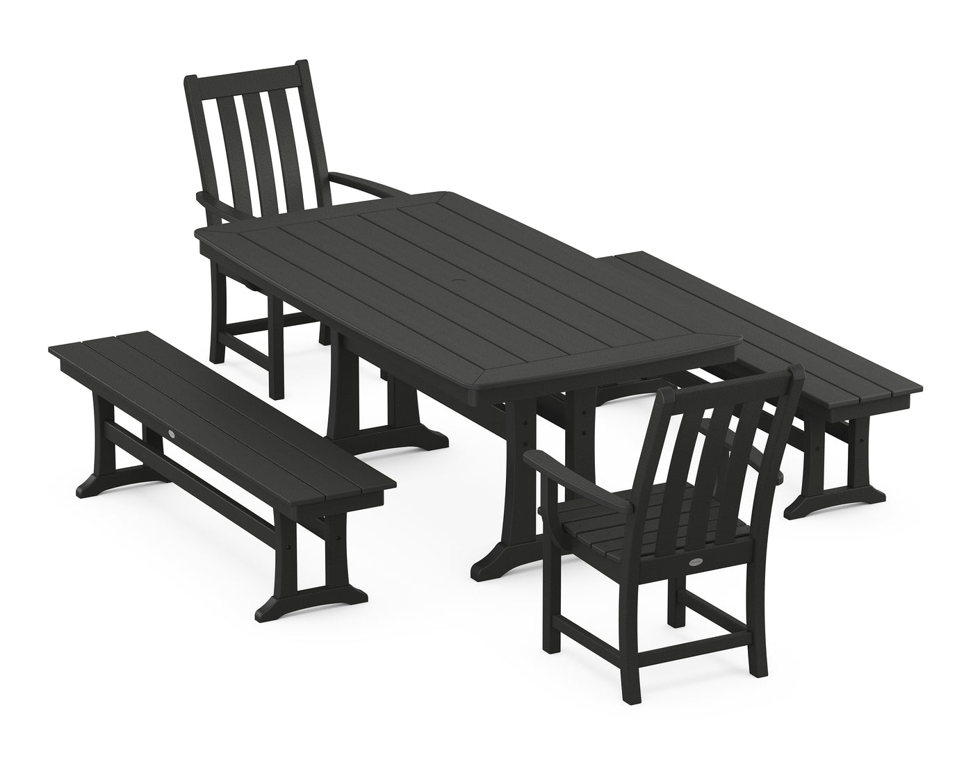 Vineyard 5-Piece Dining Set with Trestle Legs