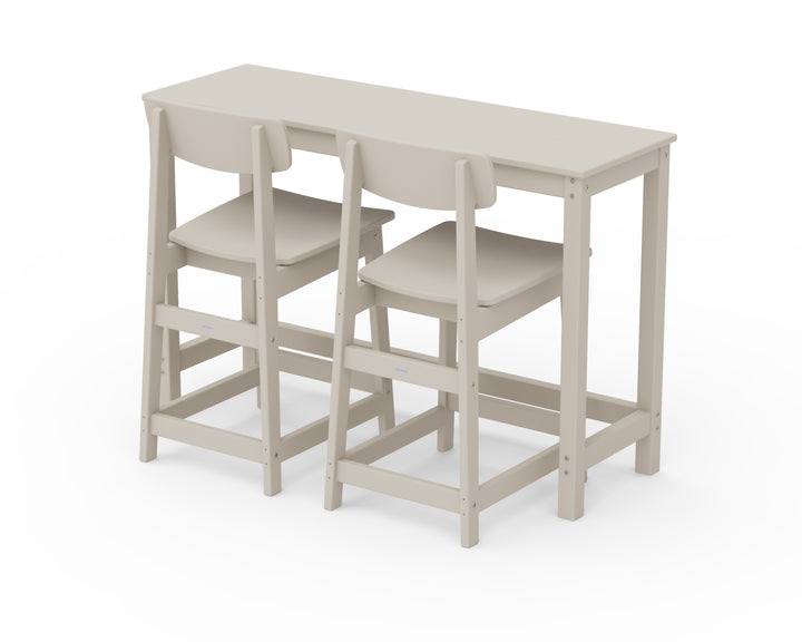 POLYWOOD® Modern Studio Urban Counter Chair 3-Piece Balcony Set