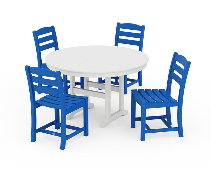 POLYWOOD® La Casa Café Side Chair 5-Piece Round Farmhouse Dining Set