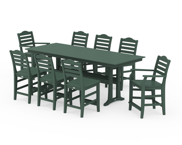 Draper James™ by  POLYWOOD® Savannah 9-Piece Farmhouse Counter Set with Trestle Legs
