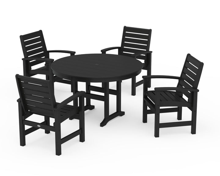POLYWOOD® Signature 5-Piece Round Farmhouse Dining Set