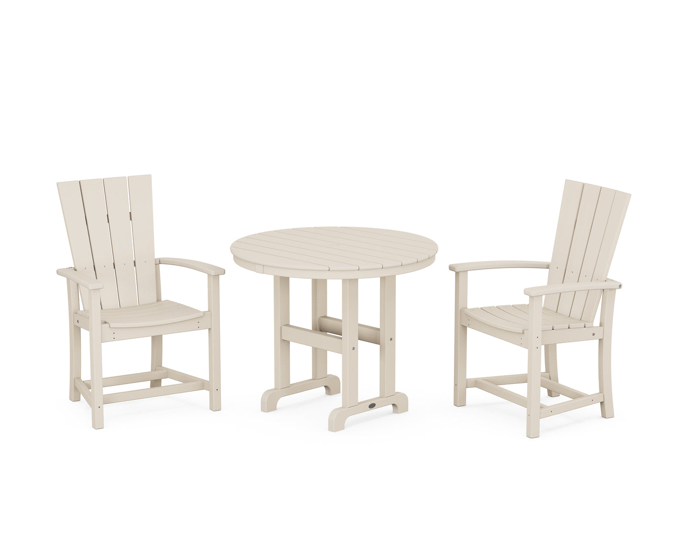 Quattro 3-Piece Round Farmhouse Dining Set