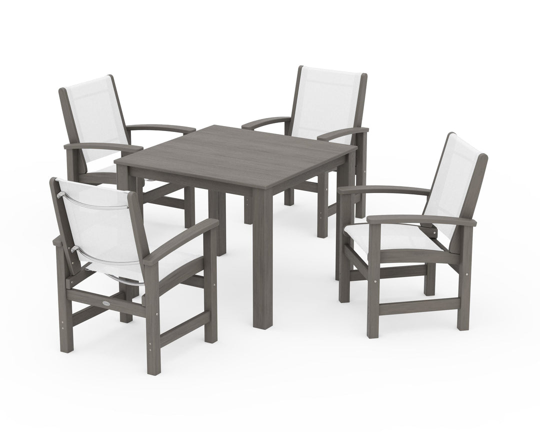 POLYWOOD® Coastal 5-Piece Parsons Dining Set