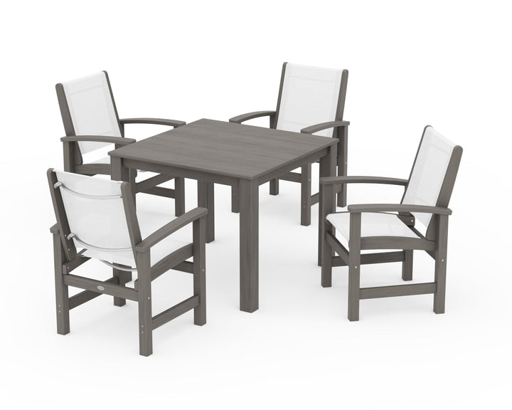POLYWOOD® Coastal 5-Piece Parsons Dining Set