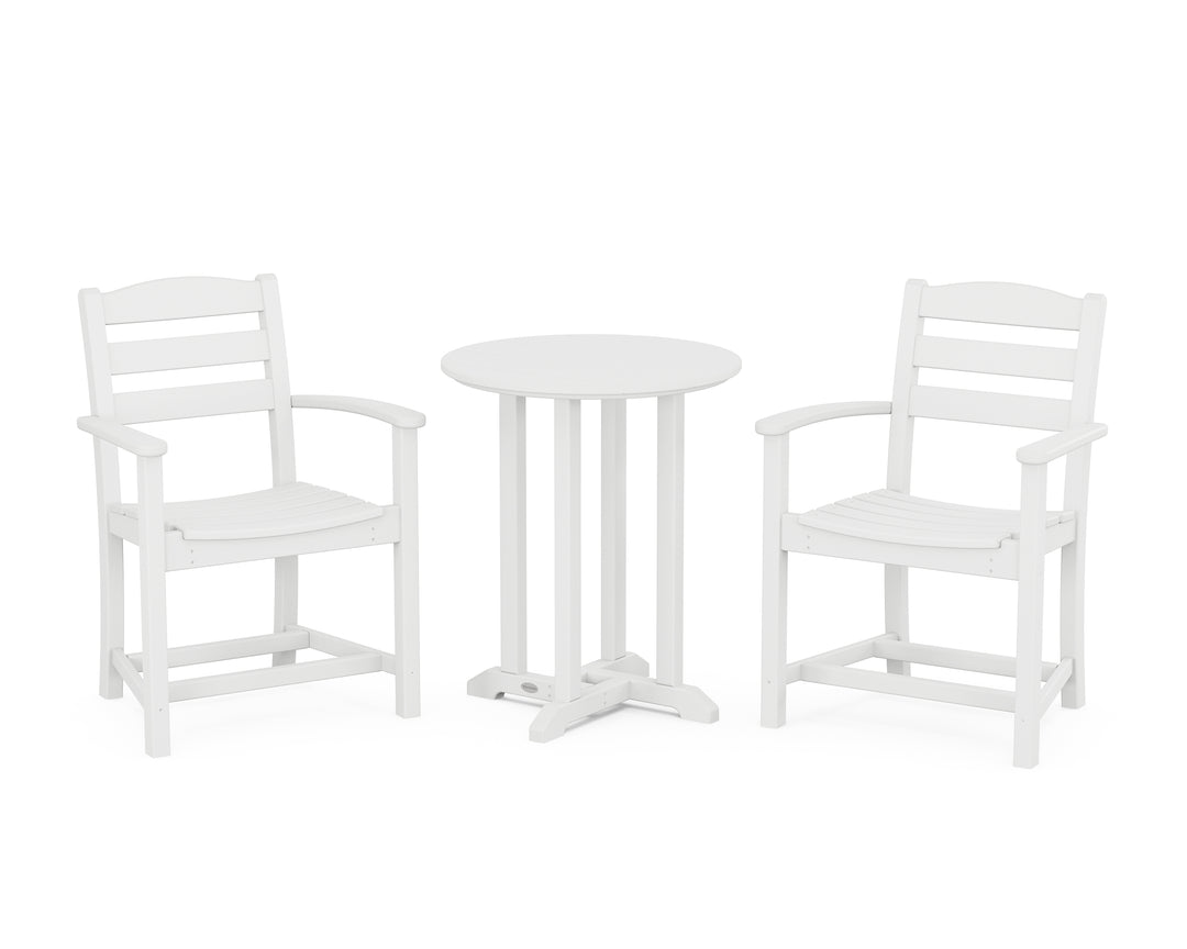 POLYWOOD® La Casa Café 3-Piece Round Bistro Dining Set