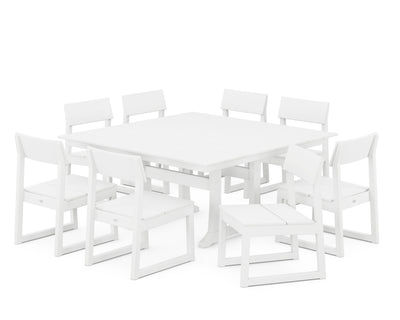 EDGE 9-Piece Farmhouse Trestle Dining Set