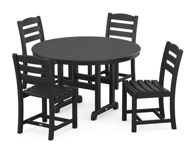 La Casa CafŽ Side Chair 5-Piece Round Farmhouse Dining Set