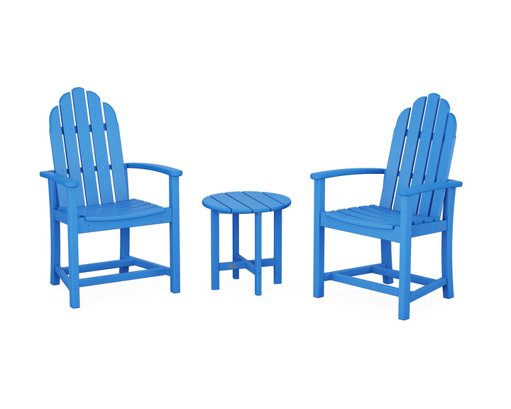 POLYWOOD® Classic 3-Piece Upright Adirondack Chair Set