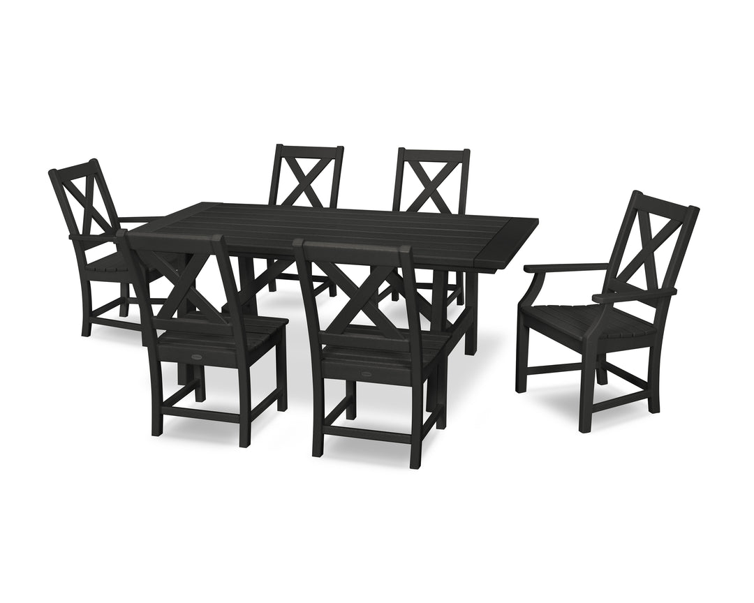 POLYWOOD® Braxton 7-Piece Rustic Farmhouse Dining Set