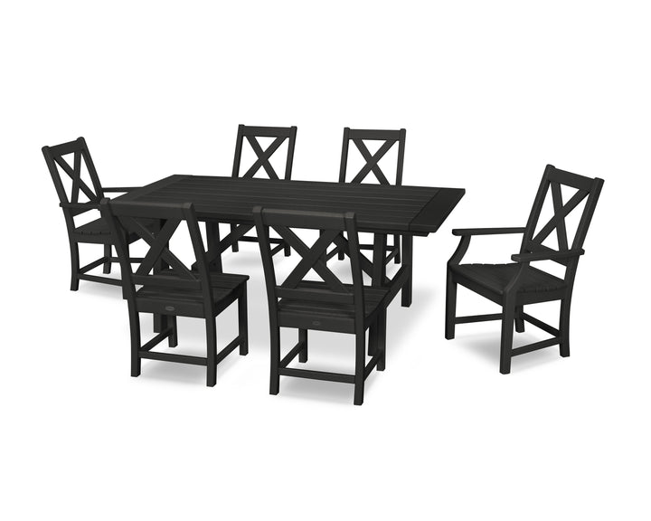 POLYWOOD® Braxton 7-Piece Rustic Farmhouse Dining Set