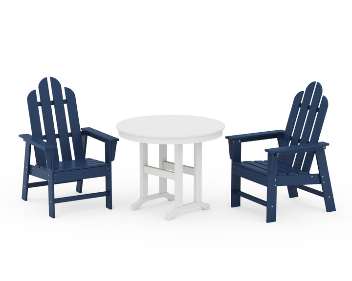 POLYWOOD® Long Island 3-Piece Round Dining Set