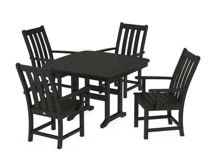 POLYWOOD® Vineyard 5-Piece Dining Set with Trestle Legs