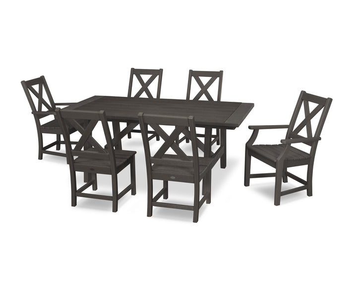 POLYWOOD® Braxton 7-Piece Rustic Farmhouse Dining Set