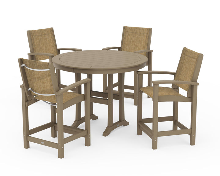 POLYWOOD® Coastal 5-Piece Counter Set