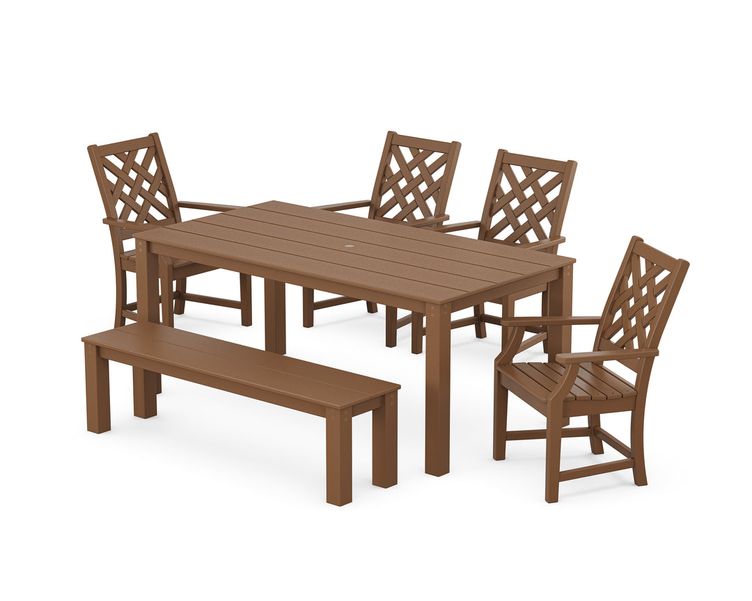 Country Living Wovendale 6-Piece Parsons Dining Set with Bench