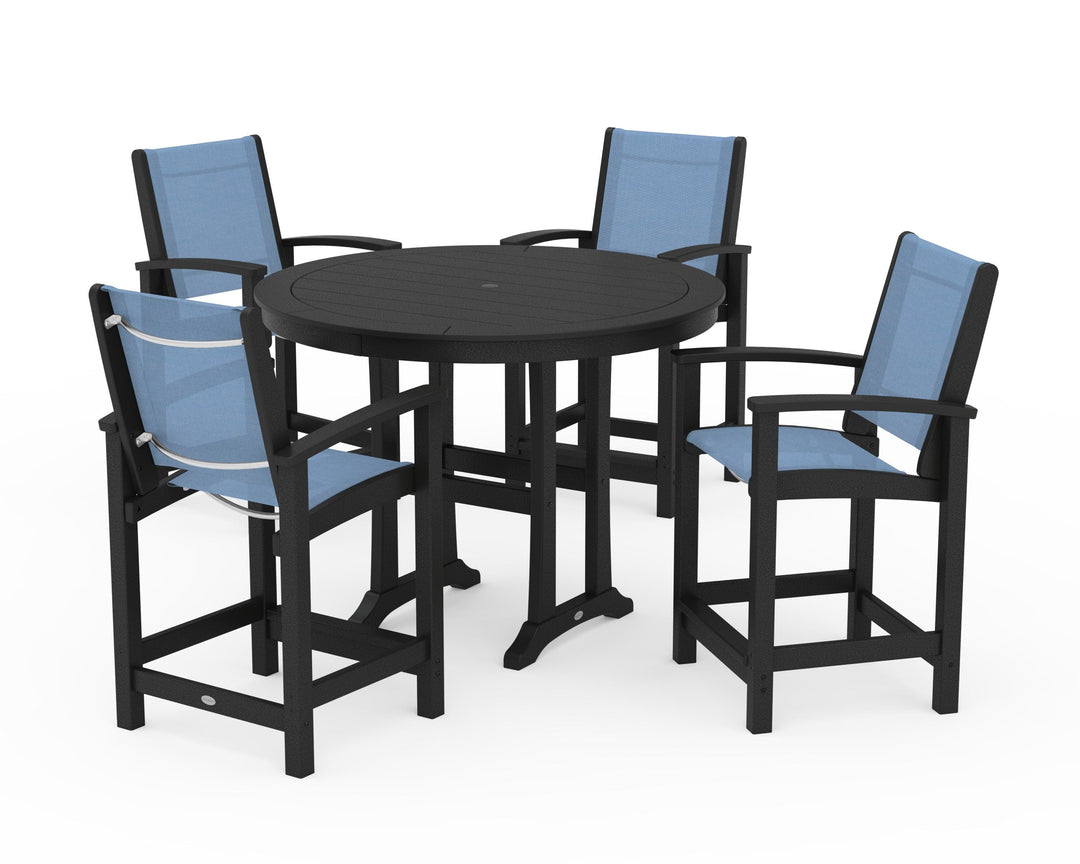POLYWOOD® Coastal 5-Piece Counter Set