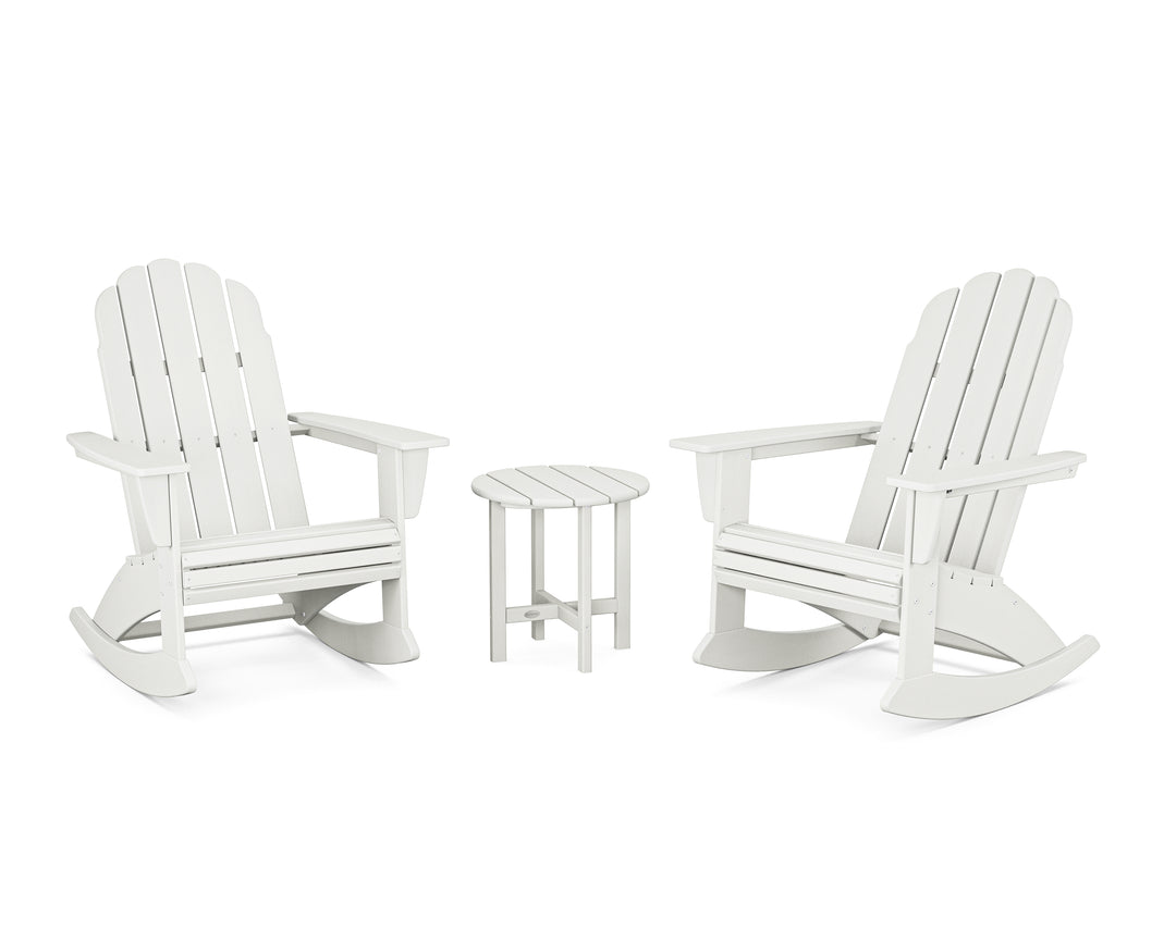 POLYWOOD® Vineyard Curveback 3-Piece Adirondack Rocking Chair Set