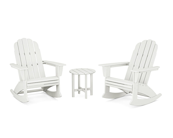POLYWOOD® Vineyard Curveback 3-Piece Adirondack Rocking Chair Set