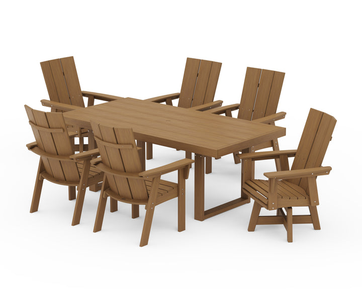 POLYWOOD® Modern Adirondack 7-Piece Dining Set