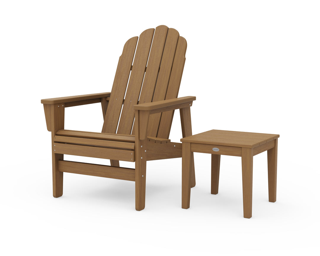 POLYWOOD® Vineyard Grand Upright Adirondack Chair with Side Table