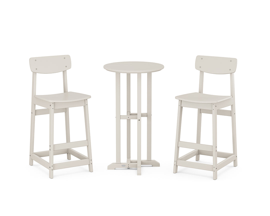POLYWOOD® Modern Studio Urban Bar Chair 3-Piece Bistro Set