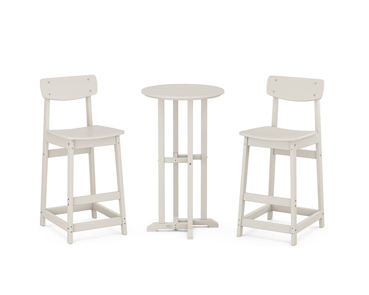 POLYWOOD® Modern Studio Urban Bar Chair 3-Piece Bistro Set