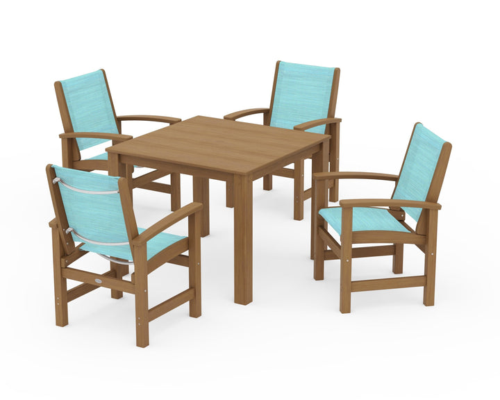 POLYWOOD® Coastal 5-Piece Parsons Dining Set