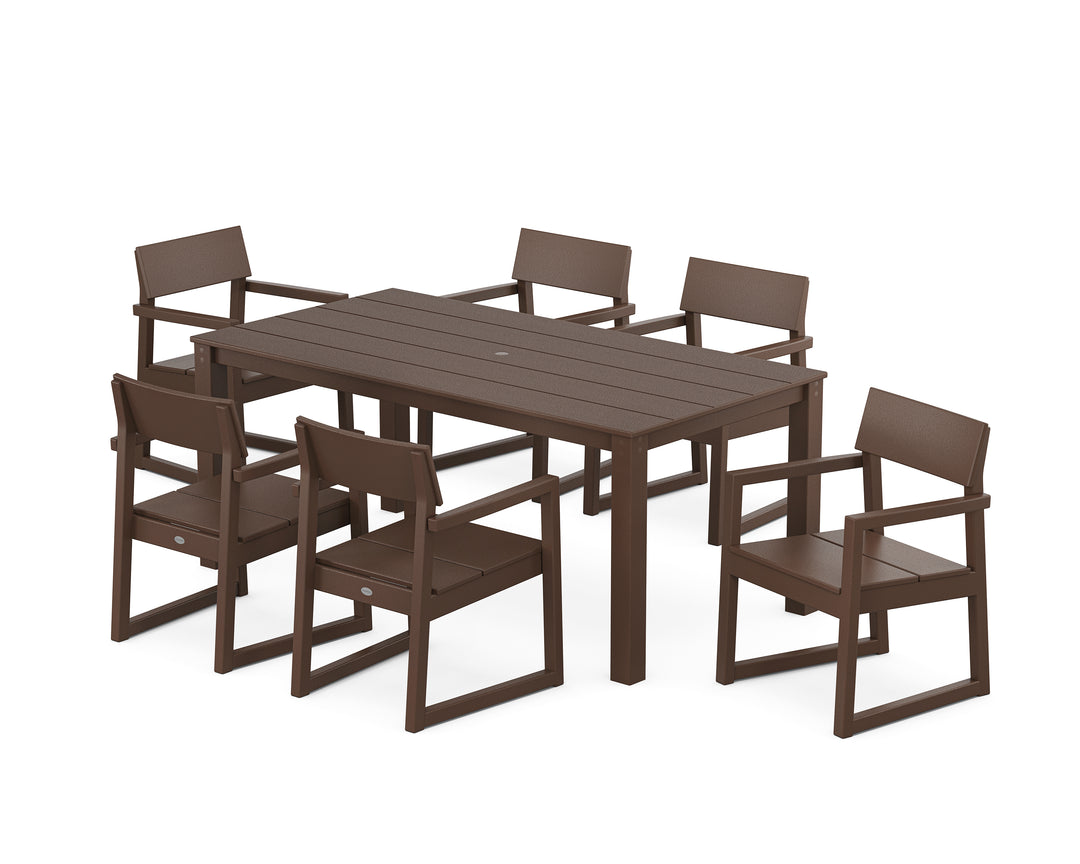 POLYWOOD® EDGE Arm Chair 7-Piece Parsons Dining Set