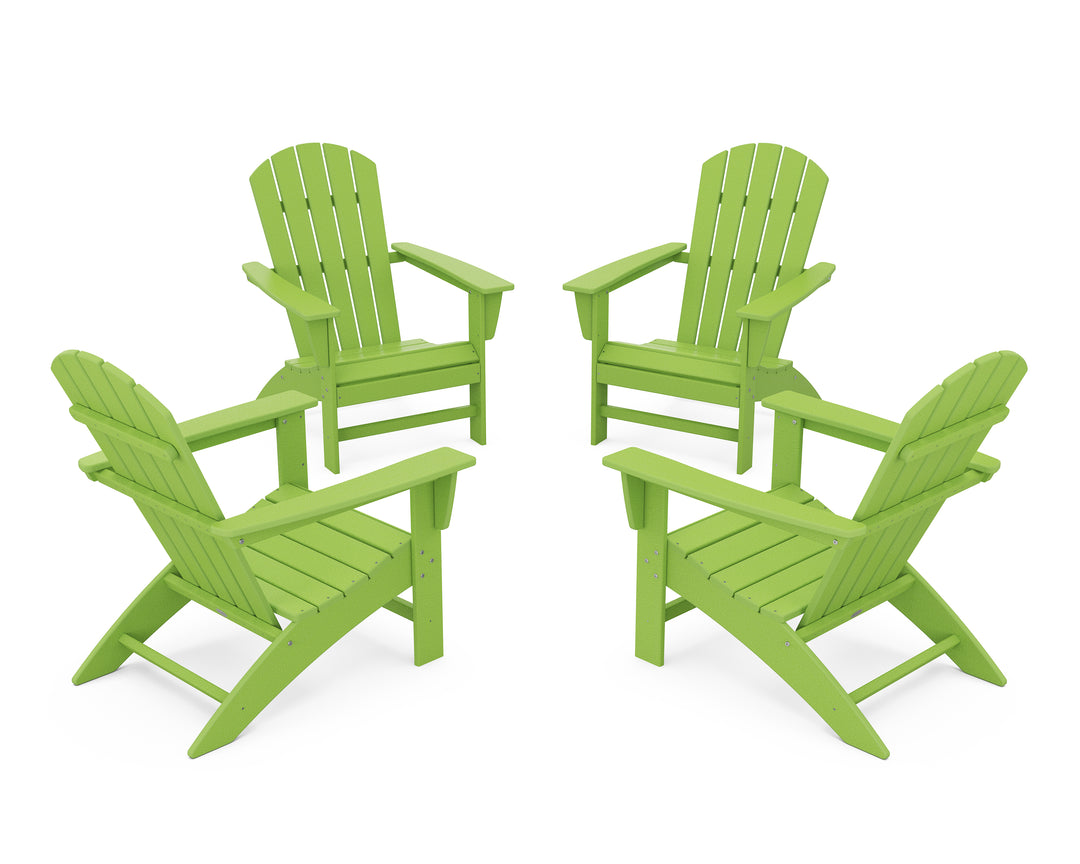 POLYWOOD® Nautical 4-Piece Adirondack Conversation Set